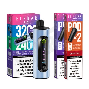 Elf Bar 4 in 1 Pod Kit + 2 Pods Bundle Pack